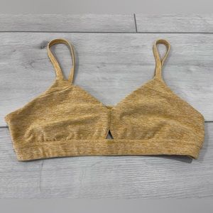 ALO Yoga Alosoft Lounge Sport Bra Yellow size S
